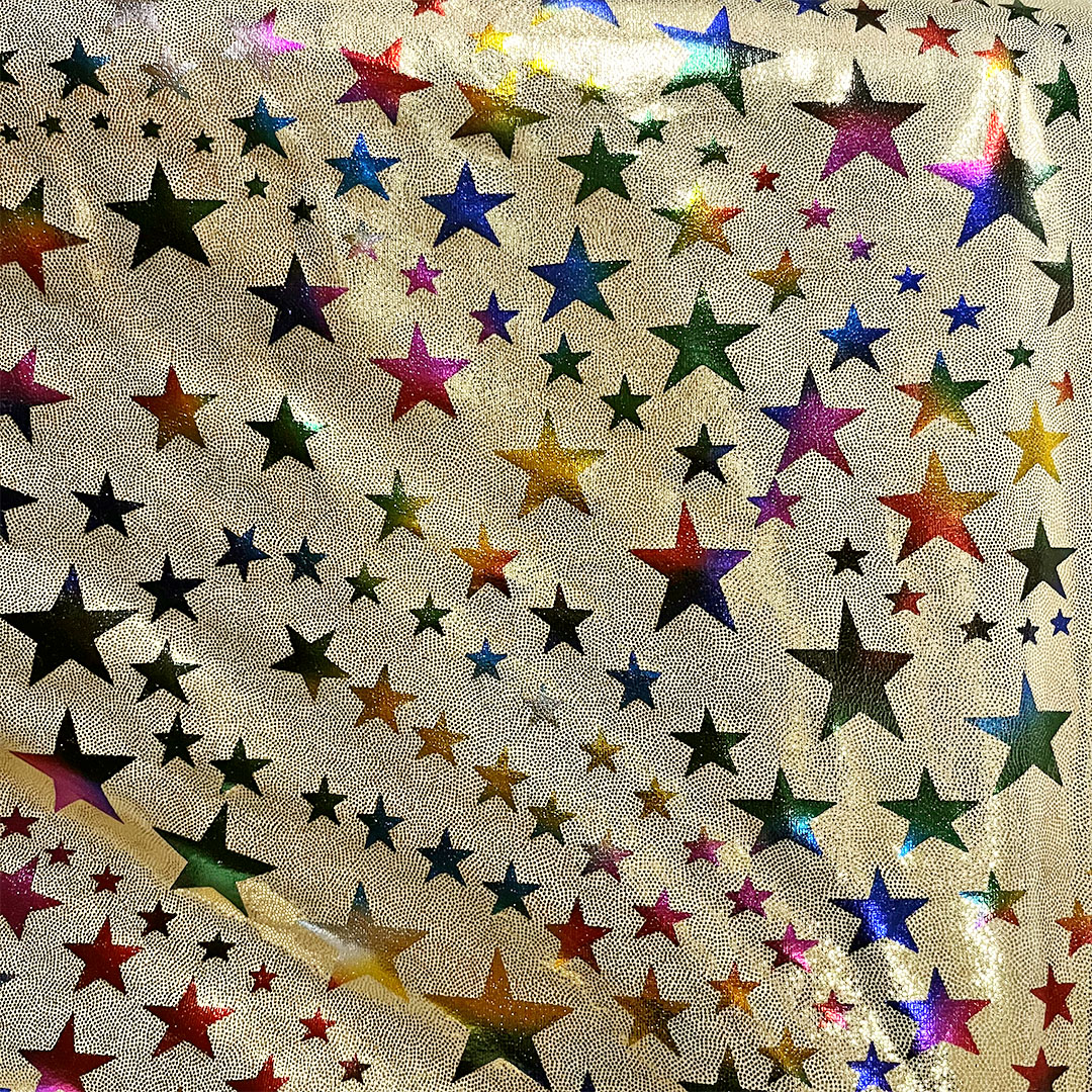 Mystique Multi Star Rainbow - Poly Spandex (JKS-1065)