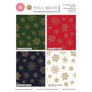 Metallic Snowflakes- Christmas - Fat Quarters (3268-00)