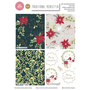 Traditional Poinsettia - Christmas - Fat Quarters (3264-00)
