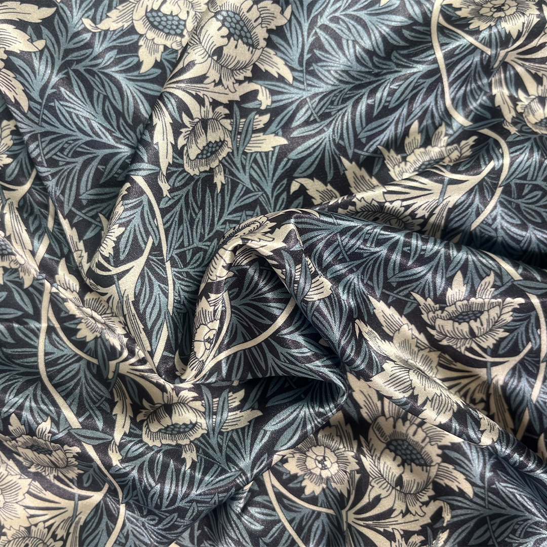 Tulip and Willow - William Morris - Faux Silk (3366-03)