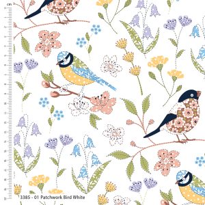 Patchwork Birds - Cotton Prints (3385)