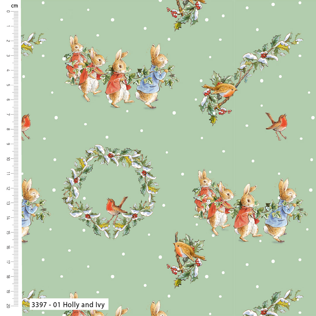 The Joy of Giving - Peter Rabbit - Christmas - Cotton Prints (3397)