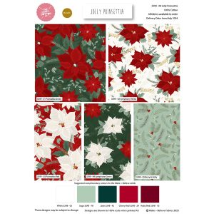 Jolly Poinsettia - Christmas - Fat Quarters (3399-00)