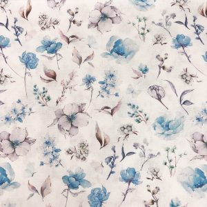 Blue Blooms - Cotton Print (3449-05)
