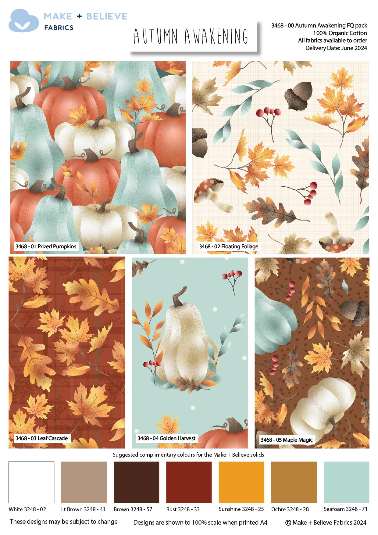 Autumn Awakening - Make + Believe - Fat Quarters (3468-00)