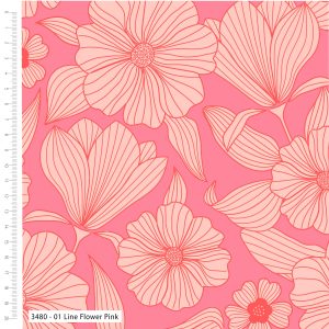 Line Flower - The Crafty Pie - Cotton/Viscose (3480)