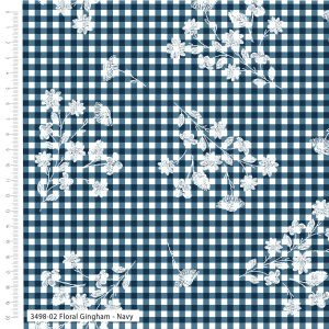 Floral Gingham - The Crafty Pie - Viscose (3498)