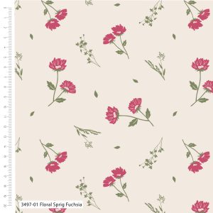 Floral Sprig - The Crafty Pie - Viscose (3497)