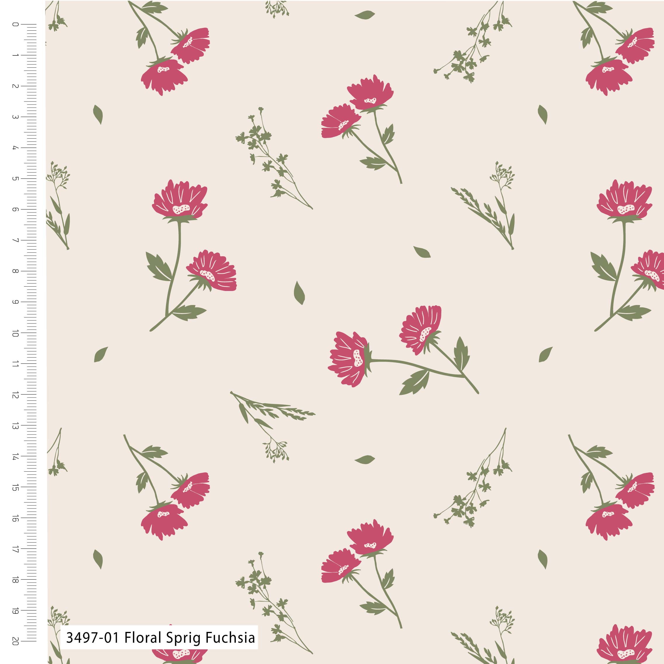 Floral Sprig - The Crafty Pie - Viscose (3497)