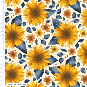 Golden Sunflowers - Cotton Prints (3471)