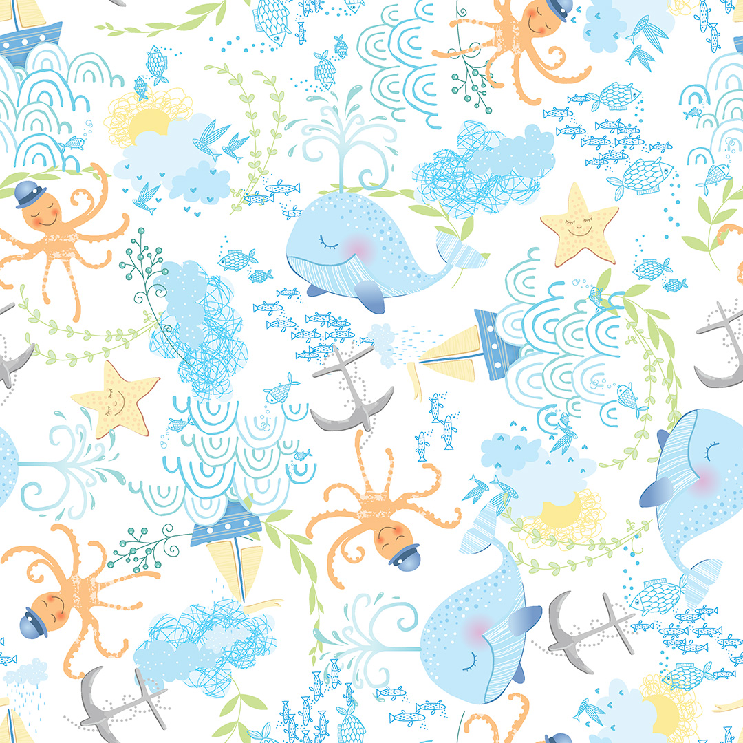 Itsy Bitsy - 3 Wishes - Premium Cotton Flannel (1227)
