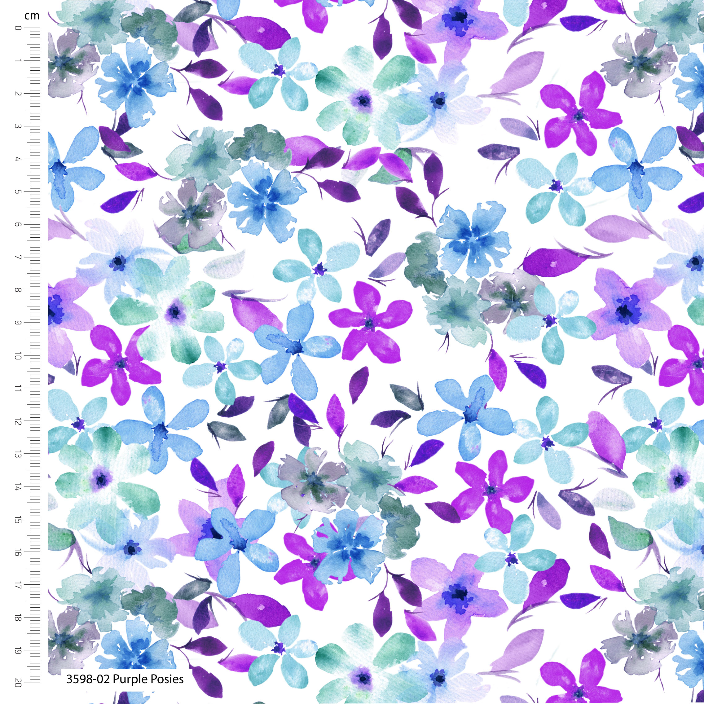 Vivid Watercolours by Debbie Shore - Make + Believe - 100% Organic Cotton (3598 01-05)