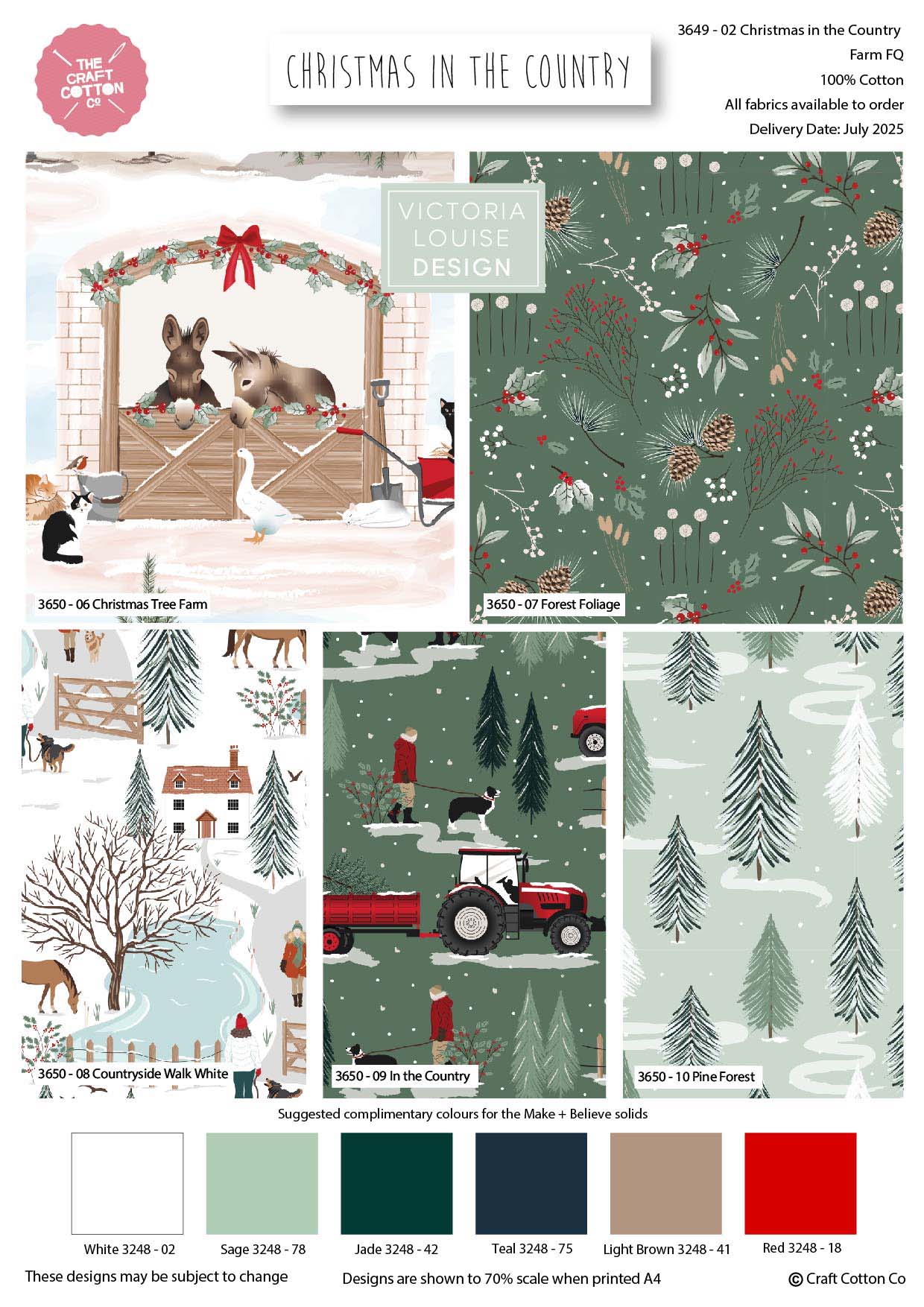 Christmas in the Country by Victoria Louise Design - Fat Quarters (3649-00) - Image 2