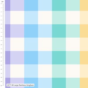 Large Rainbow Gingham - The Crafty Pie - Viscose (3477-00)