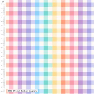Small Rainbow Gingham - The Crafty Pie - Viscose (3666-07)