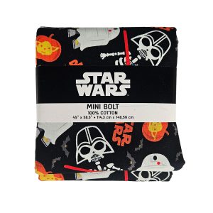 Star Wars Black Halloween Printed Cotton - 1.5m Piece - Mini Bolt (7310502)