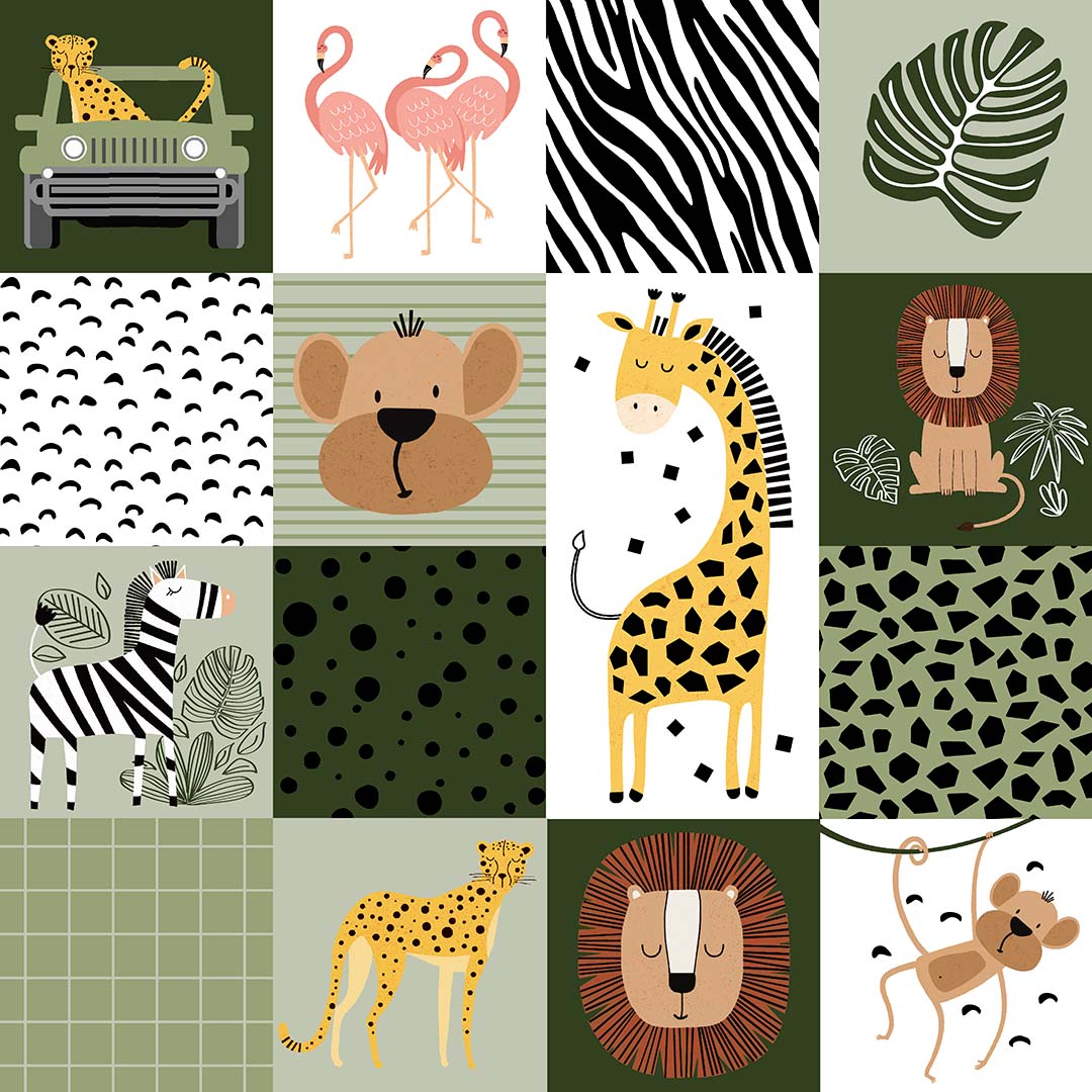 (Pre-order) Wild Safari by Jj Design House - 3 Wishes - Cotton Prints